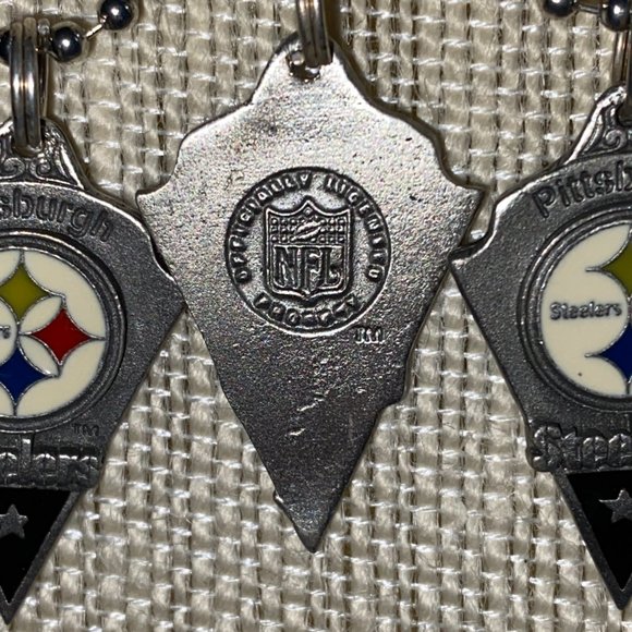 Steelers NFL Pewter and Enamel Pendants - a set of 3 - Picture 4 of 6